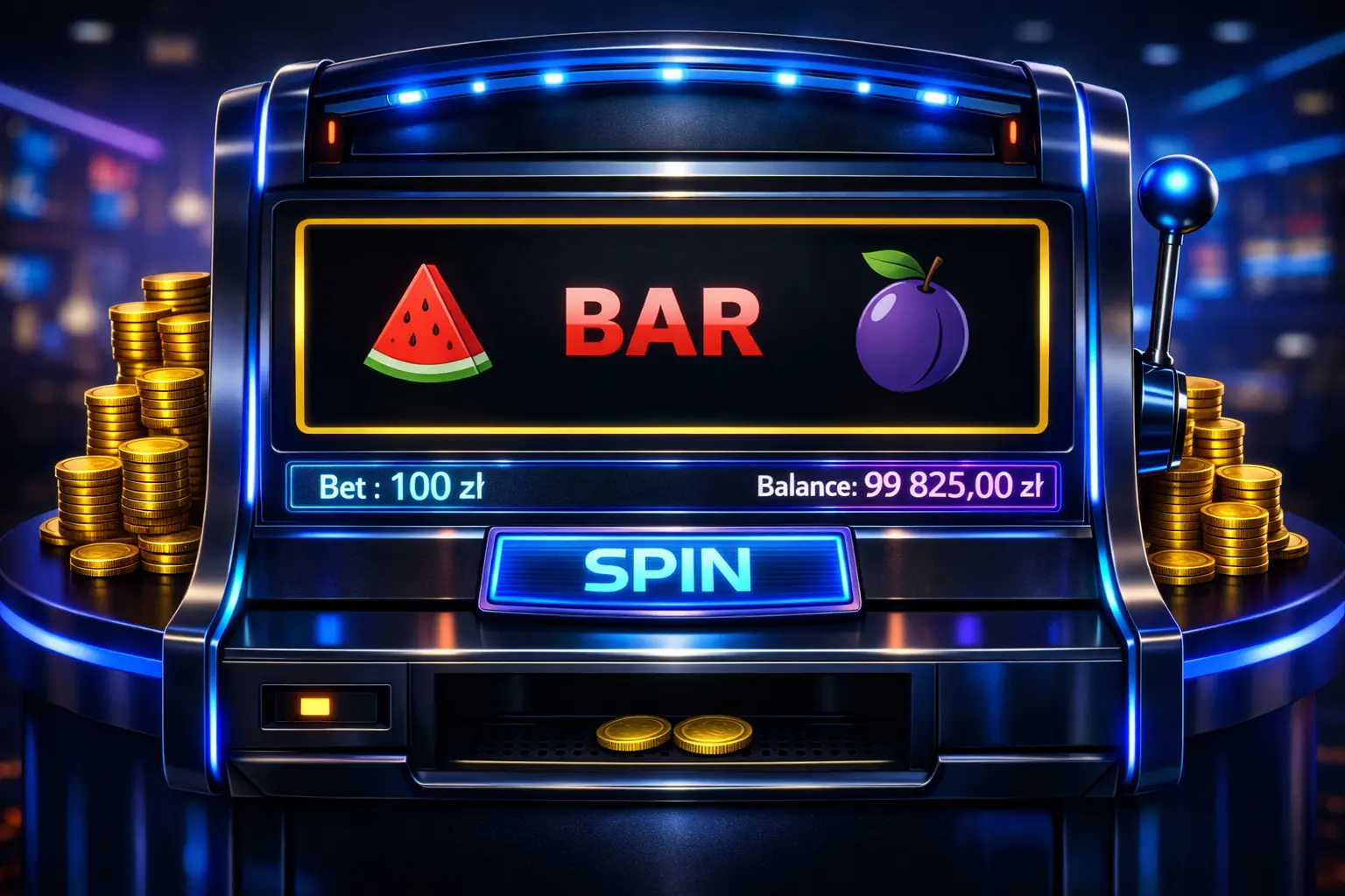 Skin front — główny motyw slot machine